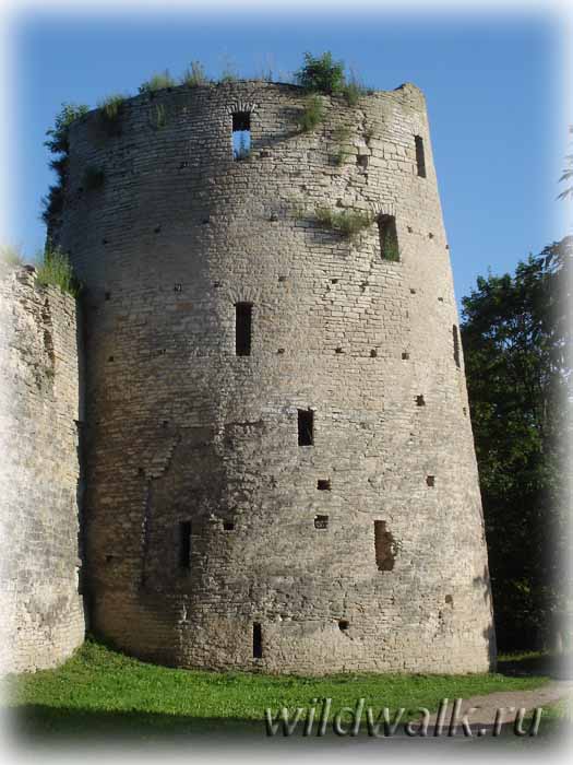 Изборская крепость. Башня. Фото.