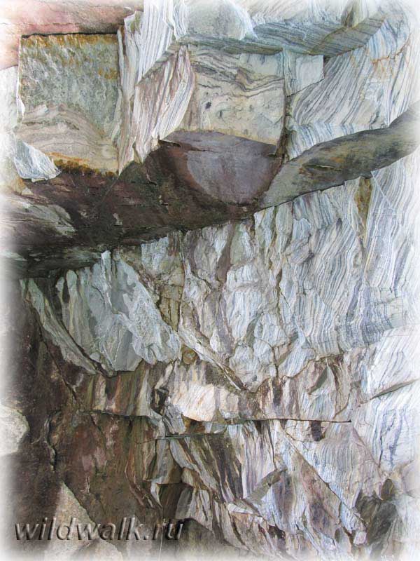 Рускеальский мрамор. Фото.